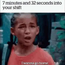 Girl In Red Shirt Crying I Wanna Go Home GIF