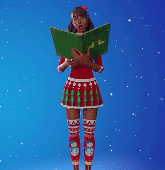 Girl In Red Skirt And Knee High Socks Reading Book GIF