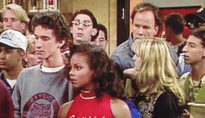 Girl In Red Tank Top Saying Bayside In Crowd GIF
