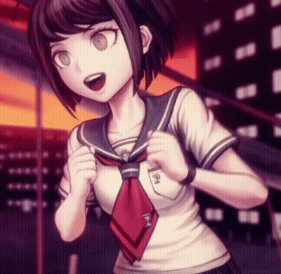 Girl In Sailor Uniform With Red Tie And Ipm Pocket GIF