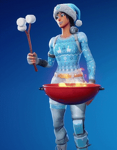 Girl In Santa Hat Holding Marshmallows And Food GIF