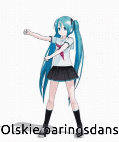 Girl In School Uniform Dancing With Olskie Paringsdans GIF