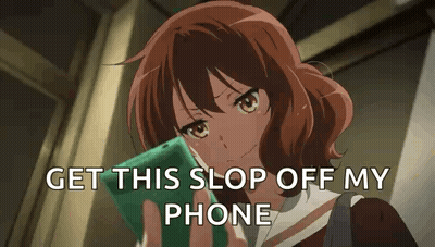 Girl In School Uniform Holding Cell Phone GIF
