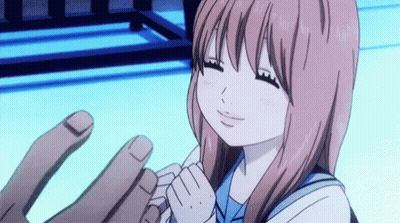 Girl In School Uniform Holding Hand GIF