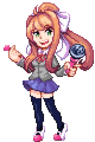 Girl In School Uniform Holding Microphone Sticker