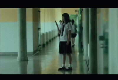 Girl In School Uniform Holding Sword GIF
