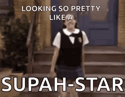 Girl In School Uniform On Stairs Looking Pretty Like A Superstar GIF