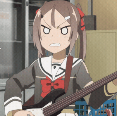 Girl In School Uniform Playing Guitar GIF