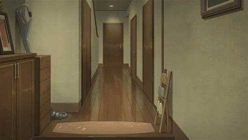 Girl In School Uniform Running GIF