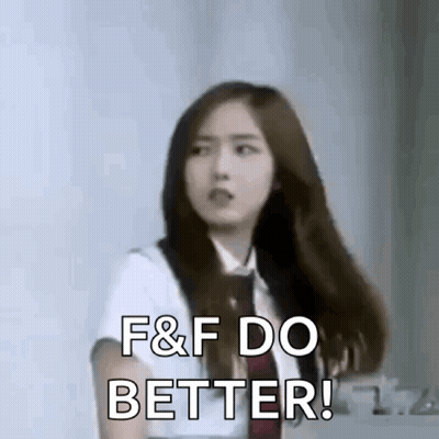 Girl In School Uniform Saying F & F Do Better GIF