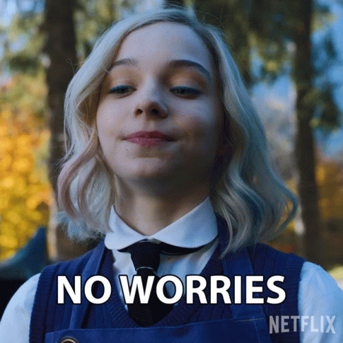 Girl In School Uniform Saying No Worries GIF