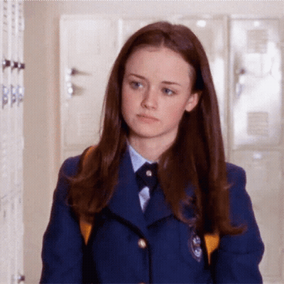 Girl In School Uniform Walking Hallway GIF