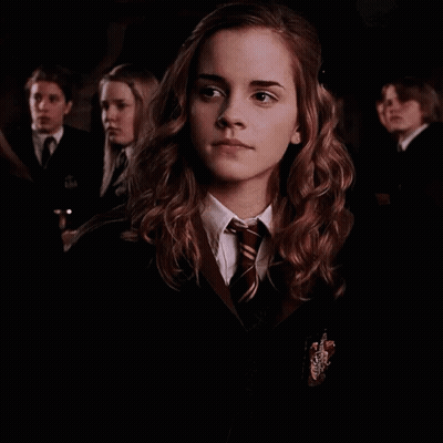 Girl In School Uniform With Tie And Crest GIF