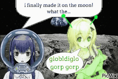 Girl in Space Helmet Says Made It on Moon