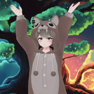 Girl In Squirrel Costume Arms Outstretched GIF