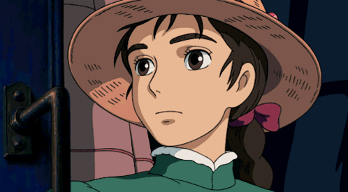 Girl In Straw Hat With Pink Bow GIF