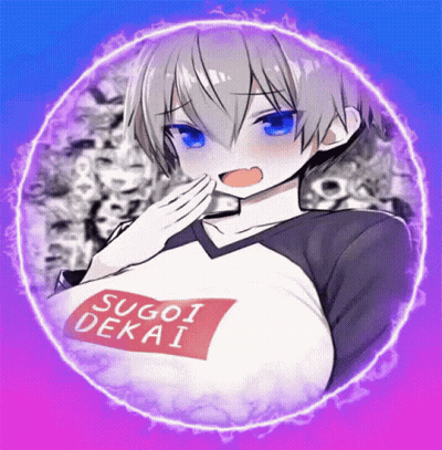 Girl In Sugoi Dekai Shirt GIF