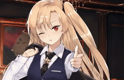Girl In Suit And Tie Thumbs Up GIF