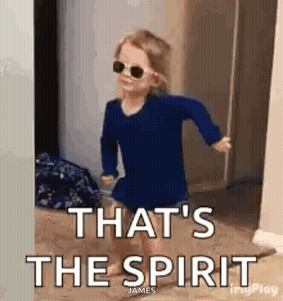 Girl In Sunglasses Dancing Says That's The Spirit GIF