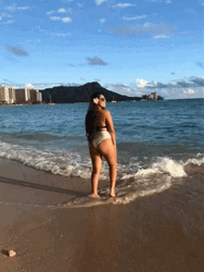 Girl In The Beach Hawaii GIF