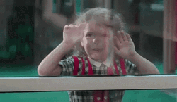 Girl In The Window Crying Waving Goodbye GIF