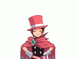 Girl In Top Hat And Cape Pixel Art GIF