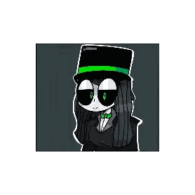 Girl In Top Hat And Sunglasses Sticker