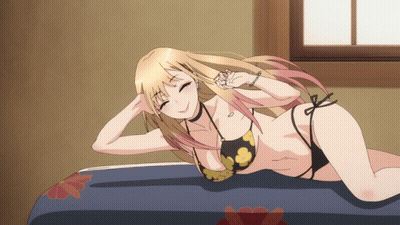 Girl In Various Outfits With Letter V Hat GIF