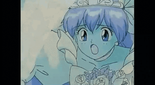 Girl In Wedding Dress With Surprised Expression GIF