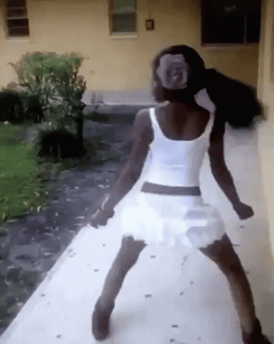 Girl In White Dress Dancing GIF