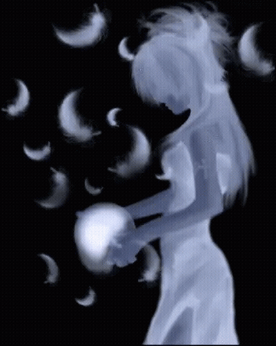 Girl In White Dress Holding Light GIF