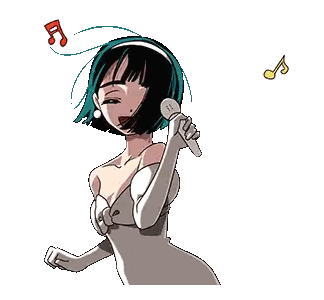 Girl In White Dress Singing Sticker