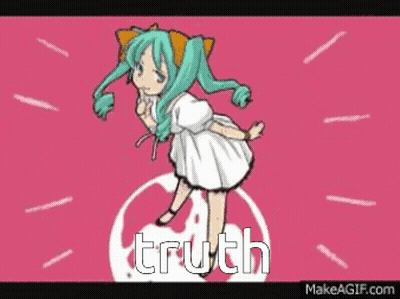 Girl In White Dress Standing On Globe With Truth GIF