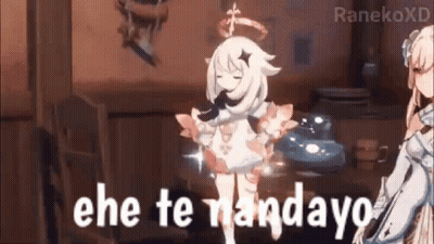 Girl In White Dress With Ehe Te Nandayo GIF