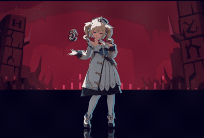 Girl In White Dress With Red H Background GIF
