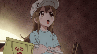 Girl In White Hat Holding Do Not Walk Sign GIF