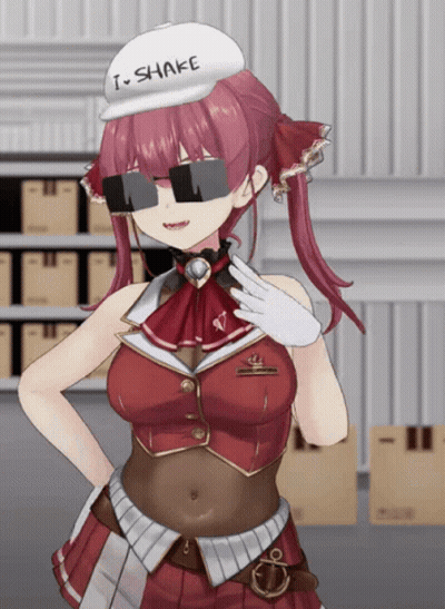 Girl In White Hat Sunglasses Says I Shake GIF