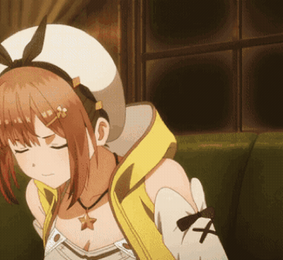 Girl In White Hat Yellow Jacket With X GIF