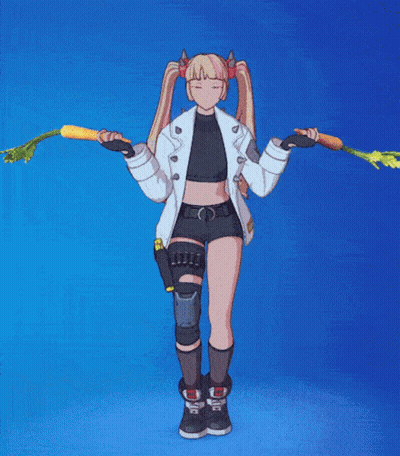 Girl In White Jacket Holding Vegetables GIF