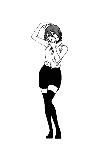 Girl In White Shirt And Shorts Standing Sticker