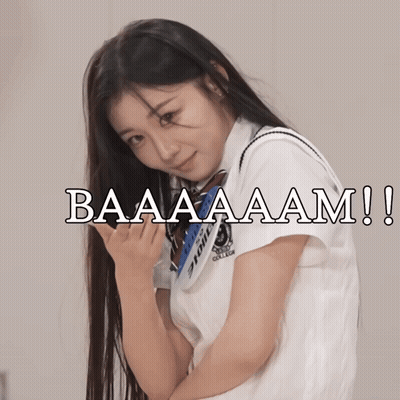 Girl In White Shirt Baaaaam GIF