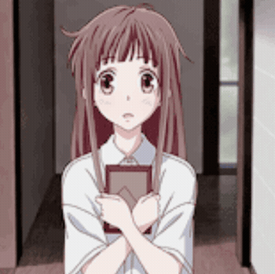 Girl In White Shirt Holding Book GIF