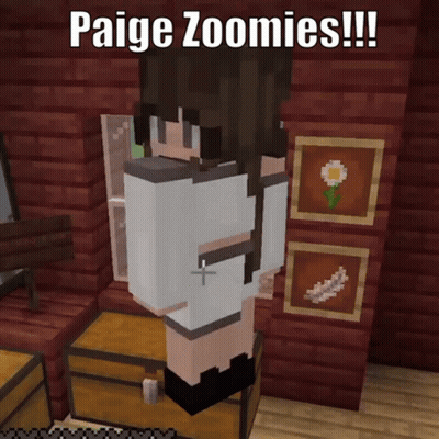 Girl In White Shirt Saying Paige Zoomies GIF