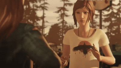 Girl In White Shirt With Bird Standing Next To Another Girl GIF