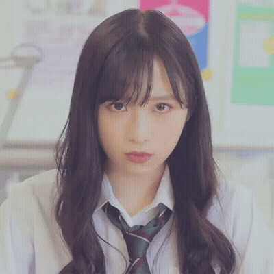 Girl In White Shirt With Tie And Long Hair GIF