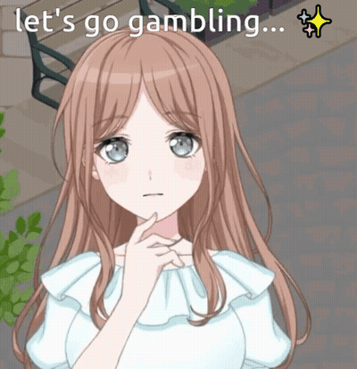 Girl In White Top Saying Lets Go Gambling GIF