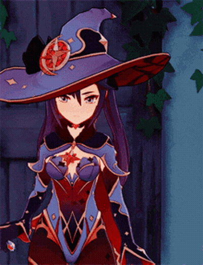 Girl In Witch Costume Standing In Front Of Door GIF