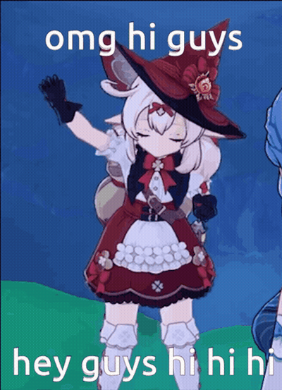 Girl In Witch Hat Dancing Saying Omg Hi GIF