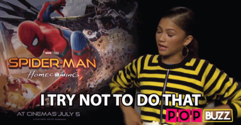 Girl In Yellow And Black Striped Shirt Spider-Man Homecoming GIF
