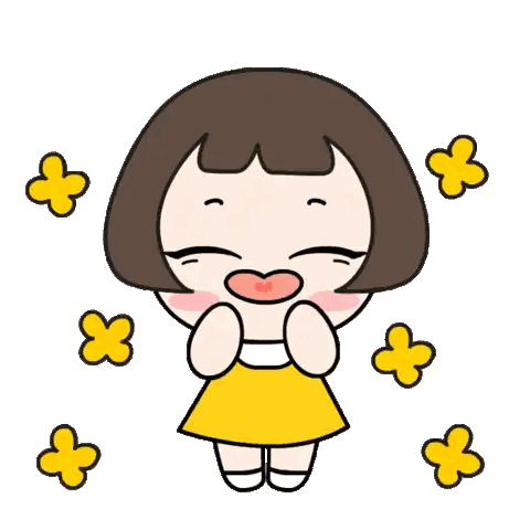 Girl In Yellow Dress Surrounded By Flowers Sticker